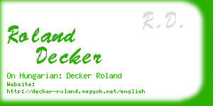 roland decker business card